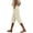 Beige, variant on LIUJUNSHOP Women's Casual Cropped Trousers Summer Cotton Linen Pants Casual High Waist Comfy Lightweight Gauze Pants