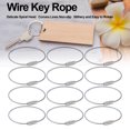 thumbnail image 4 of Hongkaii 12 Pcs Wire Keychains Stainless Steel Wire Rope Key Ring Multi Purpose Wire Buckle Rope Loop Coil XY71-1011, 4 of 6