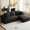 Dark Gray, variant on Wiilayok 107" Cloud Sectional Couch with L-Shape Chaise,Modern Modular Sofa with Deep Seat, Comfy Boneless Upholstered Couches for Living Room Bedroom,Light Brown