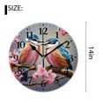 thumbnail image 2 of 14 Inch Wall Clock Battery Operated Silent Clock Decorative for Office, Kitchen, Outdoor, Living Room，Two Sparrows Cute Birds Design, 2 of 4