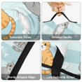 thumbnail image 6 of Multicolor Cat and Fishbone Blue Pattern Teens Toddler Nap Mat with Pillow, Sleeping Mat Bag for Preschool Daycare 59"x22", 6 of 6