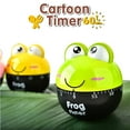 thumbnail image 2 of Cute Frog Kitchen Timer Manual Mechanical Rotating Alarm 60 Minutes Countdown Timer for Cooking Kitchen Baking (Green), 2 of 2
