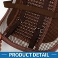 thumbnail image 6 of Unique Bargains Car Seat Cover Bamboo Bead Lumbar Massage Lumbar Cushion 40x43cm Mesh Brown 1 Pc, 6 of 6
