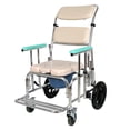 thumbnail image 6 of AOI Rolling Shower Chair for Elderly and Disabled,Shower Commode Wheelchair with Adjustable Backrest Angle and Headrest,12" Rear Wheel, 6 of 10