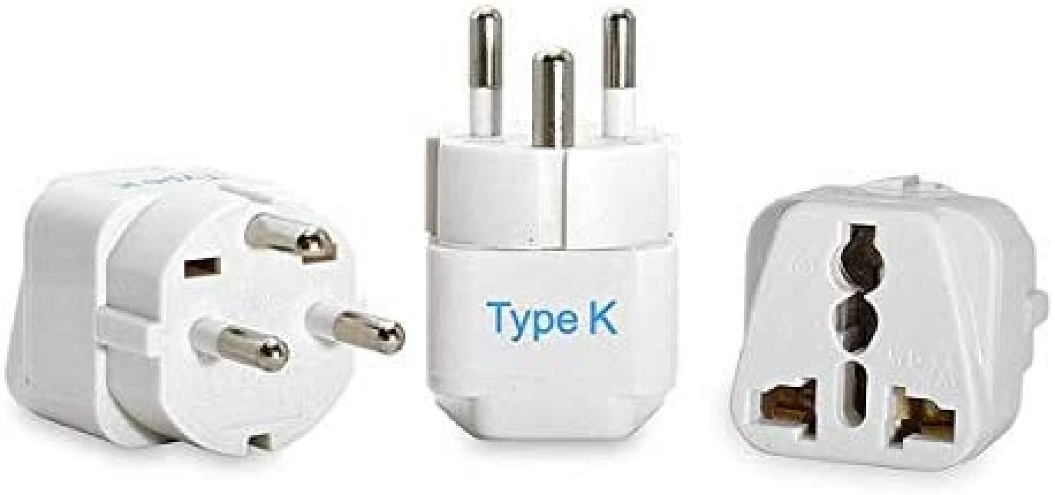 FULenQnu Denmark Travel Plug Adapter (Type K) 3 Pack (Does Not