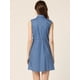 thumbnail image 3 of Vestido Camisero Sin Mangas Con Cinturón Y Lunares Para Mujer Azul L, 3 of 6