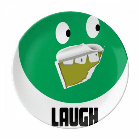

Green Bad Teeth Residue Laugh Plate Decorative Porcelain Salver Tableware Dinner Dish