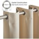 thumbnail image 2 of Thermal Insulating Blackout Curtains, 2 Panels with Eyelets, 132x155cm, Beige, for Living Room or Bedroom, 2 of 5