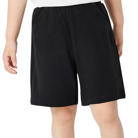

Pants for Toddler Boys 4T-5T Baby Kids Boys Girls Summer Elastic Waist Casual Shorts Pants Cotton Sport Shorts Solid Active Short Pants Athletic Trouser Black