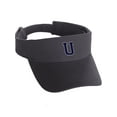 thumbnail image 1 of Custom Sport Sun Visor Hat A to Z Initial Team Letters,  Dk Grey Visor White Navy Letter U, 1 of 3