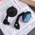thumbnail image 6 of Hemoton 2 Pairs  Motorcycle Handlebar Mirrors Round Rearview Mirrors Bar End Mirrors Reflector, 6 of 8