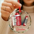 thumbnail image 4 of Accordion2 Design Glass Christmas Ornament for Tree, Mother’s Day Ornament, Romantic Valentine Decor, Holiday Festival Ornament, Commemorative 2025, Gift Idea for Friends, Neighbor, 4 of 7