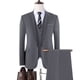 thumbnail image 3 of Traje de 3 piezas para hombre, Blazer, chaleco y pantalones, traje Formal ajustado, informal, ideal para negocios, banquete, trabajo, estilo británico, noche, 3 of 5