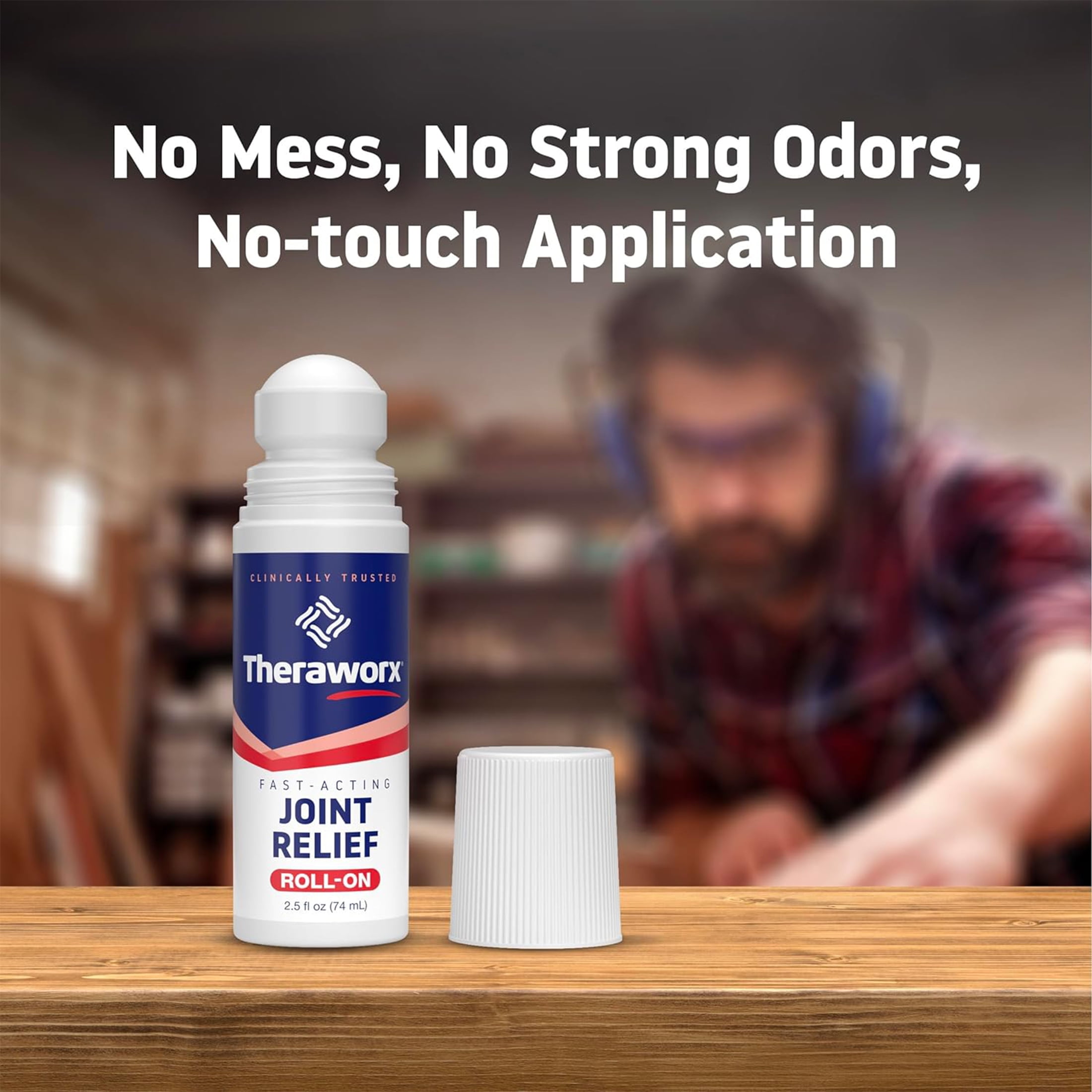 Theraworx Fast-Acting Joint Relief Roll-On, Helps Relieve Joint Inflammation, Relieves Joint Discomfort, 2.5 oz