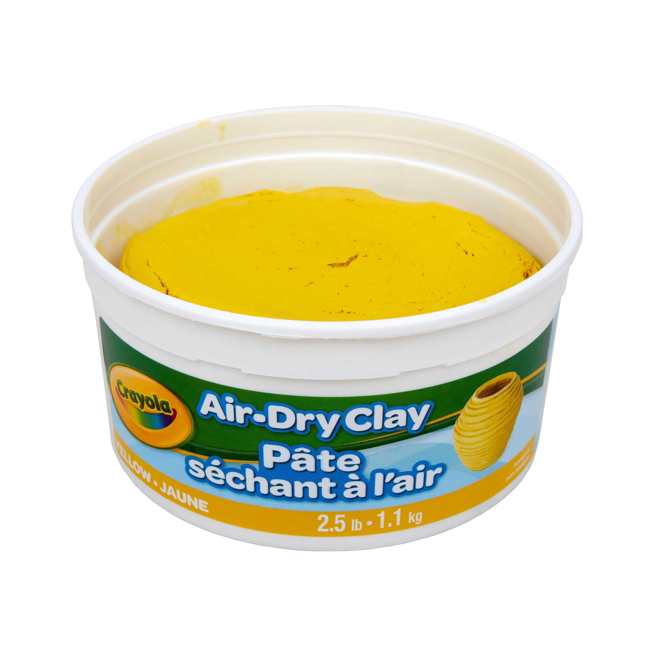 Crayola Air Dry Clay, 2.5lb Tub, Yellow, Pack of 4