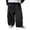 Black, variant on AWZXDE Boys Cargo Wide Leg Pants Elastic Waist Pocket Casual Trousers Kids Loose Streetwear Pants for Outdoor Daily Wear Army Green - 11-12Years