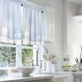 thumbnail image 2 of LALILO Kitchen Curtains and Valances Set of 3 36" Art House Window Treatment Tiers for Window Decor, 2 of 5