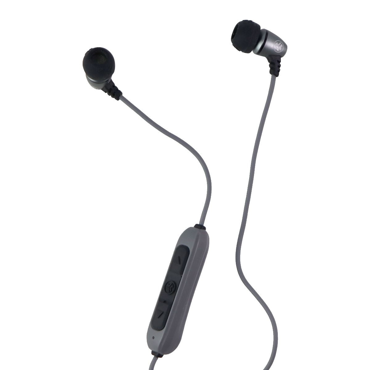 JLab Audio Metal Bluetooth Wireless Rugged Earbuds - Gunmetal - Titanium 8mm Drivers 6 Hour Battery Life Bluetooth 4.1 IP55 Sweat Proof Rating Extra Gel Tips and Cush Fins