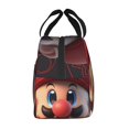 thumbnail image 4 of Lsque Mario Print Insulated Lunch Bag with Thick Aluminum Foil Lunch Tote Bag with Front Pocket for Men and Women, Ideal for Work, School, Picnics, and Travel, 4 of 8