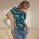 thumbnail image 3 of Fotbe Little Pirate Crocodile Body de Mujer con Cuello Redondo y Mangas Cortas, Sin Mangas Ajustado, Suave, Cómodo y Básico-Small, 3 of 7