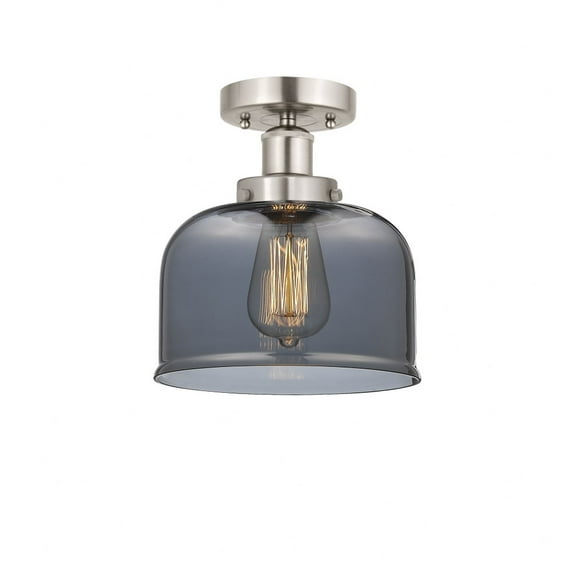 Innovations Lighting - Bell - 1 Light Semi-Flush Mount In Industrial Style-8.25