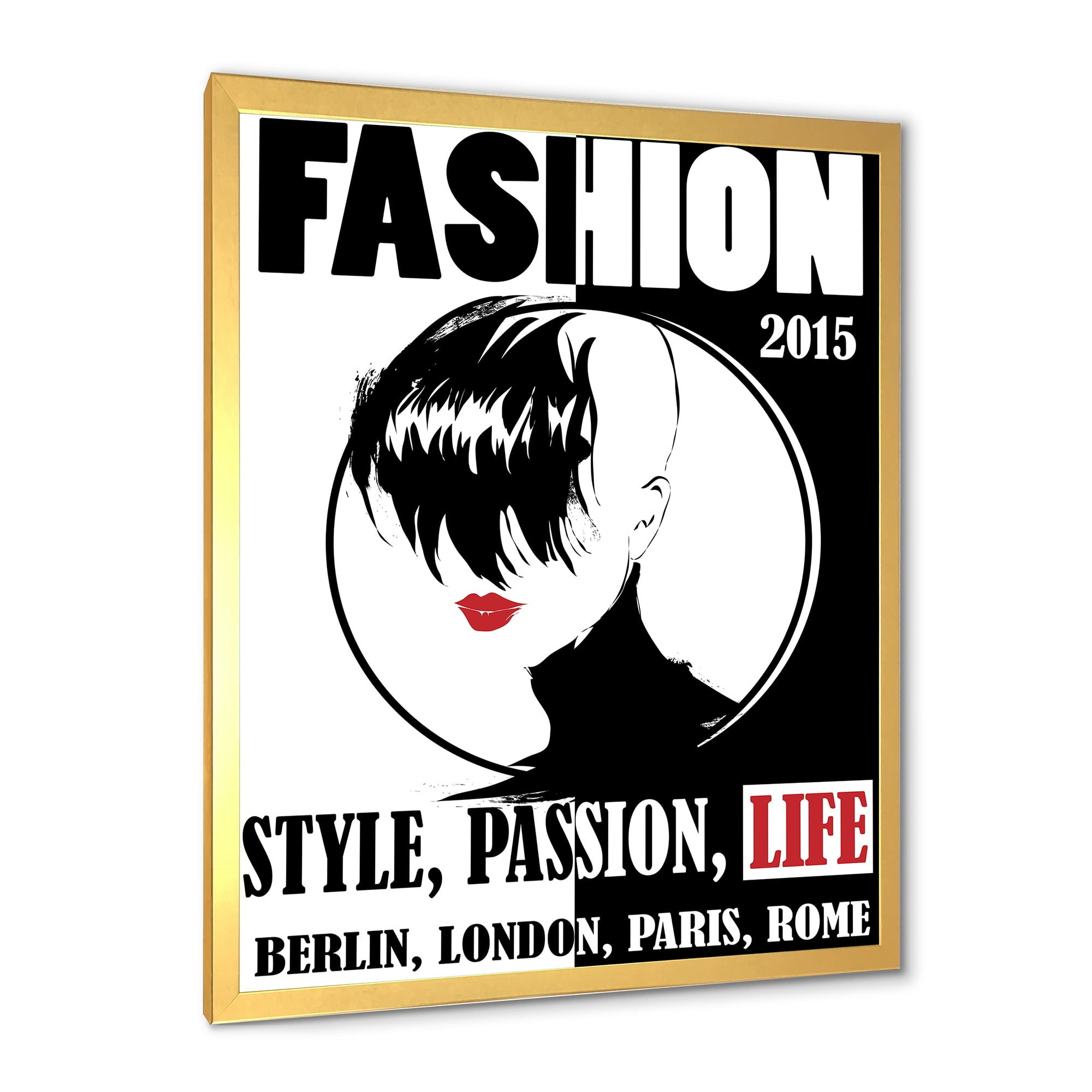 Designart 'Style Passion Life Fashion Woman III' Vintage Framed Art Print