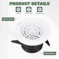 thumbnail image 3 of Uxcell Cache-Ventilation Rond 3 Pouces, 4 Pcs ABS Ventilations Réglables pour Maison, Blanc, 3 of 7