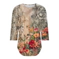 thumbnail image 4 of Weiqiqre Women's Tops Pleated Summer Tops 2025 Ruffle Bell Sleeve Fasion Trendy Spring Blouses, 4 of 9