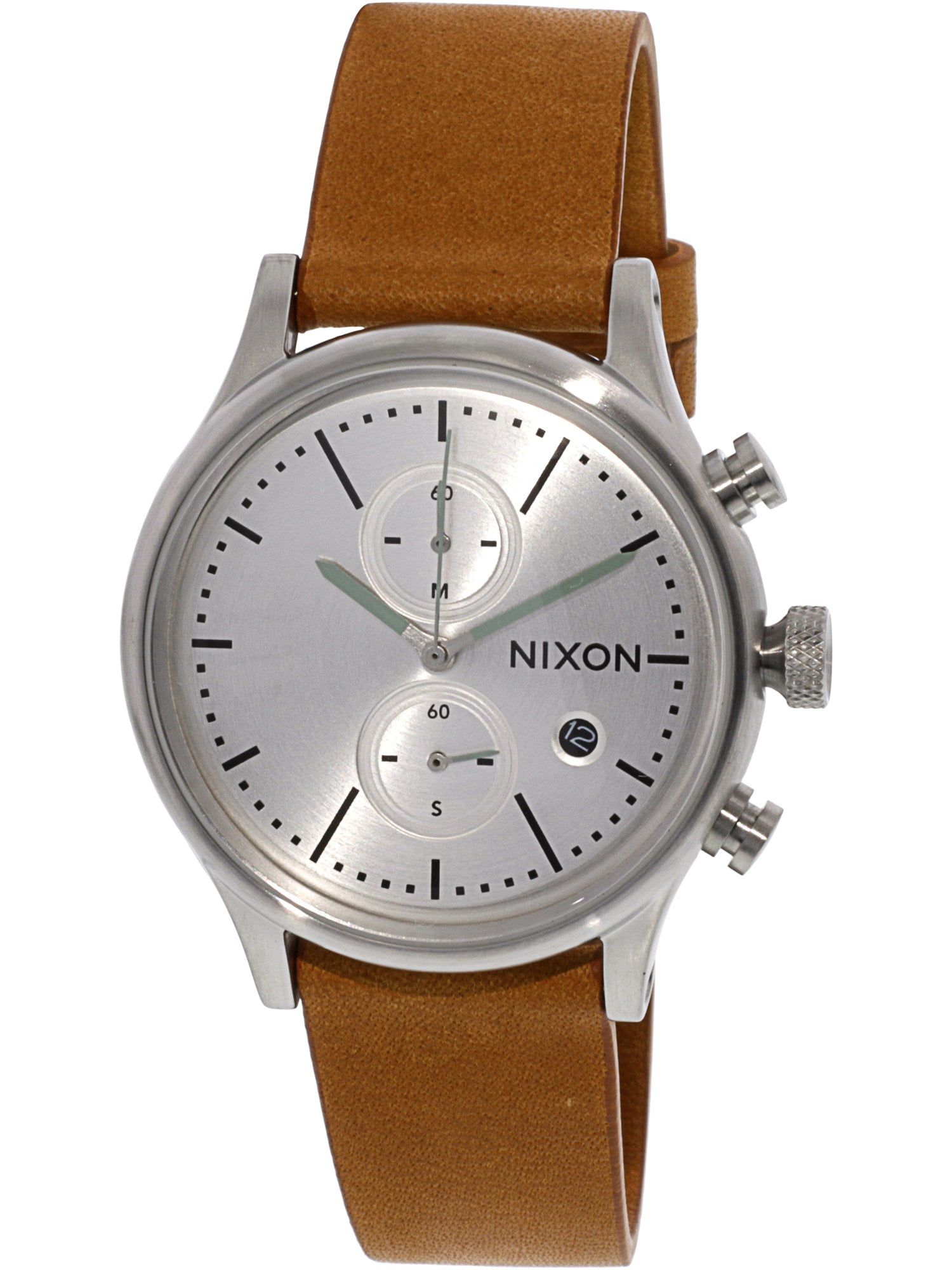 nixon station chrono leather