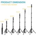 thumbnail image 2 of 62" Phone Tripod Accessory Kits, IBAOLEA Camera & Cell Phone Tripod Stand with Wireless Remote and Universal Tripod Head Mount, Perfect for Selfies/Video Recording/Vlogging/Live Streaming - -, 2 of 7