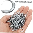 thumbnail image 3 of Sheep Eye Ring Lamp Hook Stainless Steel Screws Metal s Hooks Decoration Hooks 100pcs Screw in Wall Hooks Coated Cup Hooks Screw Eye Pin Screw-in Hook Ceiling Hooks Screw-in Hooks, 3 of 5