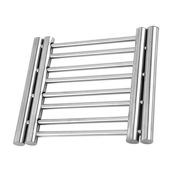 STRANDCHIC Pot Pad Stainless Steel Brown Hotel Kitchen Trivets 1Set 9X7.9X0.8In