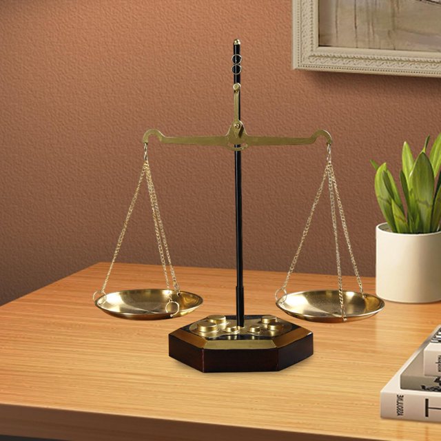 Scale Decor Balance Escala Organizador de joyas de joyas de joyería para exhibición de hierro para la oficina de la oficina Farming Abogados de 38cmx41.2cm