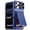 Blue, variant on Vizvera for iPhone 16 Pro Max Phone Case with [Card Holder][Sliding Camera Cover][RFID Blocking] Shockproof Rugged Wallet Case Phone-Purple