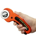 thumbnail image 3 of Clearance！ 45mm Round Wheel Cutter Quilting Sewing Roller Fabric Cutting Tools Orange, 3 of 5