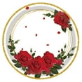 thumbnail image 4 of YingYouFu Valentine's Day Rose Paper Plates Sets Party Supplies Red Flower Love Disposable Plates Dessert Tableware for Valentine's Wedding, 4 of 7
