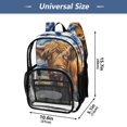 thumbnail image 2 of ALAZA Clear Backpack Highland Cattle Oil Pattern PVC Transparent BookBag, 2 of 7