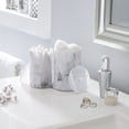 thumbnail image 2 of Simplify 2 Compartment Q-Tip and Cotton Holder Makeup Organizer in Marble, 2 of 4