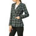thumbnail image 5 of MODA NOVA Juniors Notched Lapel Double Breasted Padded Shoulder Blazer, 5 of 7