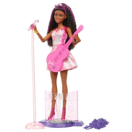 Barbie 65th Anniversary Careers Pop Star Doll & 10 Accessories Including Stage with Movement Feature
