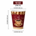 thumbnail image 2 of VeZee 10 Oz Disposable Colored Tea&Coffee Cups Printed, Poly Paper Durable Hot Cup ONLY For Hot/Cold Drink, Coffee Cups, Tea, Cocoa, Travel, Hot Chocolate, Chai, Latte & Hot Soup|100CT, 2 of 4