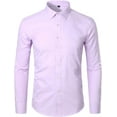 thumbnail image 4 of Gentlemens Collection Men's Slim Fit French Cuff Solid Dress Shirt - Colors Cufflink included, 4 of 7