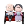 thumbnail image 2 of 2x Adorno en Miniatura de Pareja de Ancianos , Estatua de Padres de Amor, Recuerdos Divertidos, Regalo de Aniversario de 2x2 Pulgadas, Elegant 2 piezas, 2 of 8