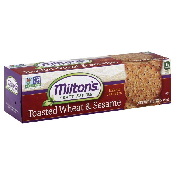 Milton's Gourmet Round Crackers Whole Wheat & Sesame (12x8.3 Oz