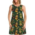 thumbnail image 1 of Disketp Mask Tropical Flower para Vestido sin Mangas para Mujeres, Vestidos de Verano para Mujeres, Casual y Holgado para la Playa, 1 of 7