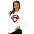 thumbnail image 4 of Betty Boop Zombie Love Heart Women's Long Sleeve T Shirt Brisco Brands S, 4 of 6