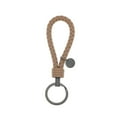 thumbnail image 1 of Justharion Braided Woven Rope Keychain Cute Wear-resistant Exquisite Waterproof Durable Key Chain Car Keyring Holder Metal Jewelry Apricot Color 3.3*9cm, 1 of 6