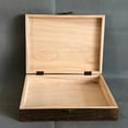 thumbnail image 6 of Wooden Souvenir Storage Box, Decorative Wooden Box Vintage DIY Craft Craft Keepsake Case Box Treasure Organizer - 26x20x6cm, 6 of 8