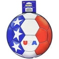 thumbnail image 2 of Beistle Club Pack of 12 Red, White and Blue "USA" Soccer Themed Cutout Decorations 10", 2 of 2