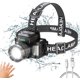 thumbnail image 1 of Rechargeable Headlamp LED Head Torch Zoomable Motion Sensor 18000LM Waterproof Torch Lamp for Fishing Camping Reading Hiking DIY [Energy Class A+++], 1 of 4